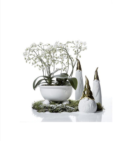 Tomte Bengt 2/s Vit/Guld