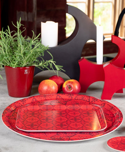 Rund bricka Snöstjärna