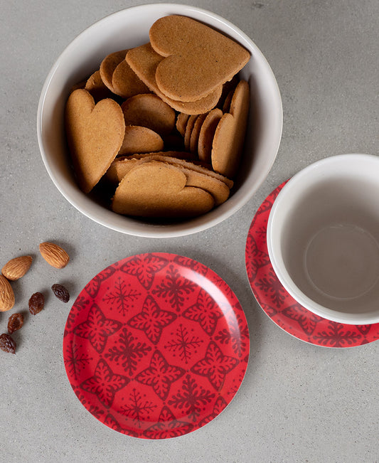 Glasunderlägg Snöstjärna 2-pack