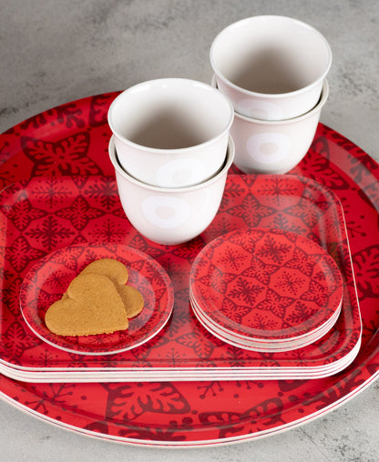 Glasunderlägg Snöstjärna 2-pack