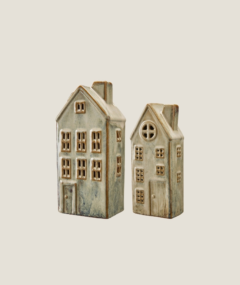 LED Hus Offwhitemelerad 2-Set