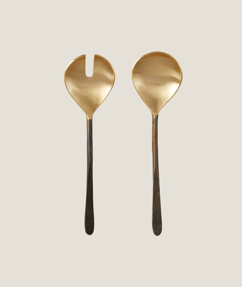 Salladsbestick mässing