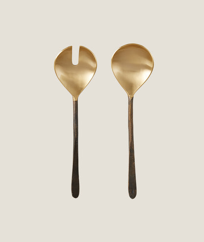 Salladsbestick mässing