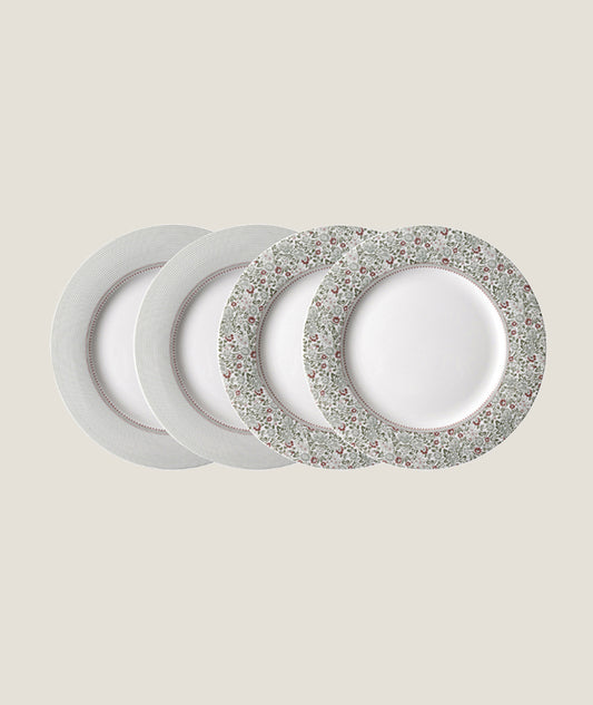 Laura Ashley Wild Clematris frukost tallrik 4 set Gåvobox