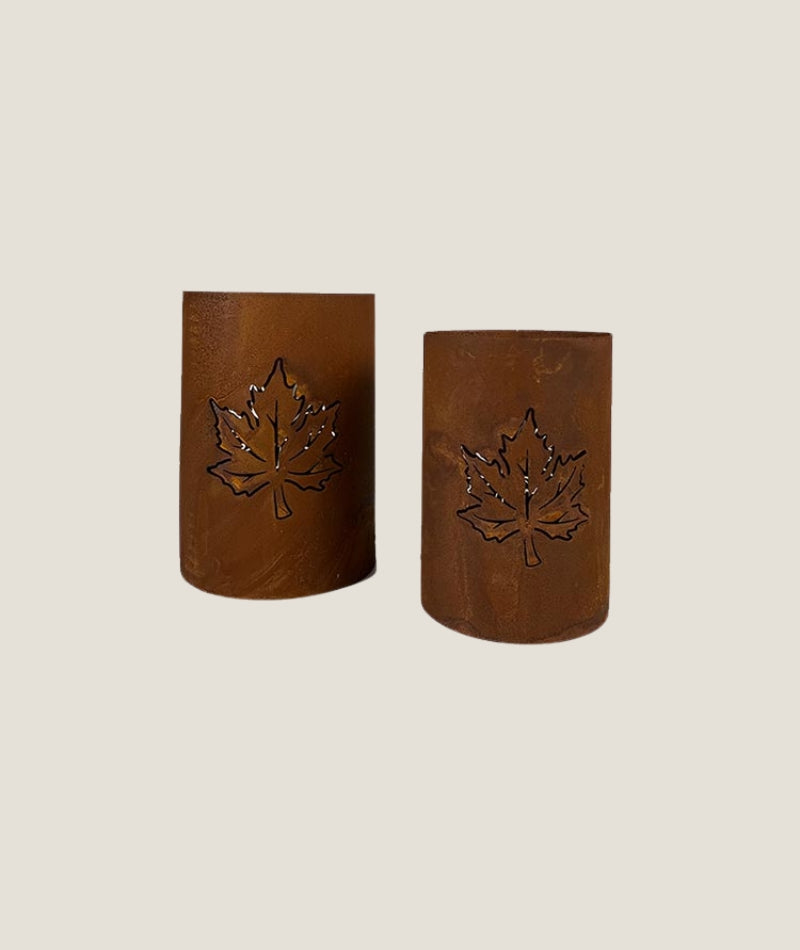 Marschallhållare/kruka utskurna lönnlöv 2- set