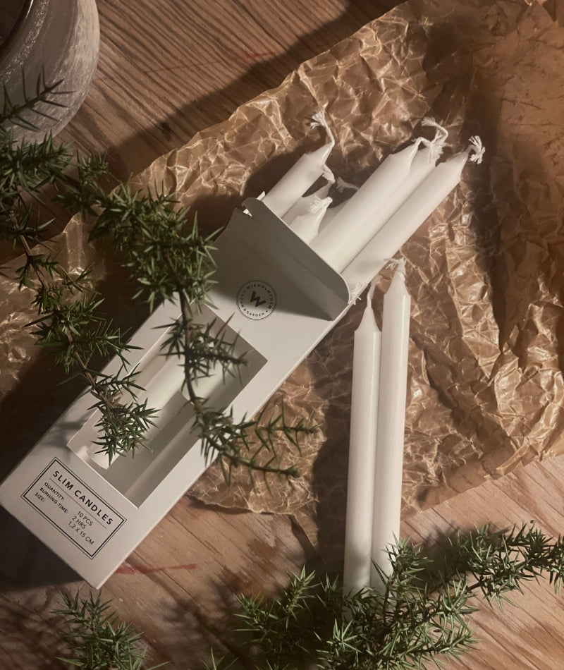 Ljus 12mm vit 10st/Ask