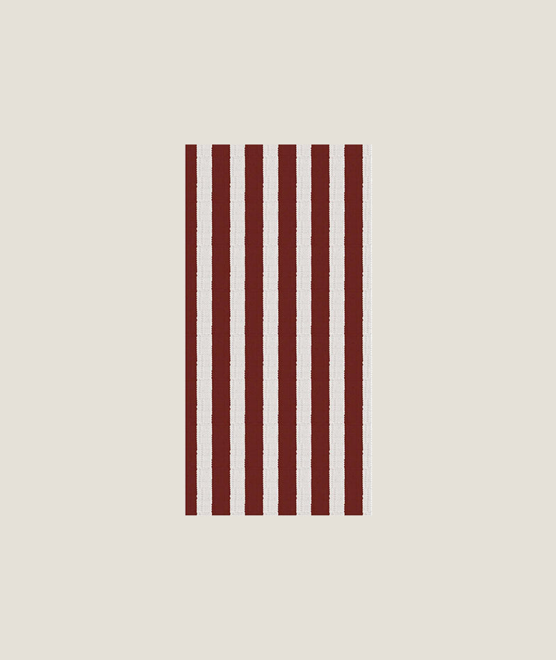 Servett Randig röd/vit 16pcs