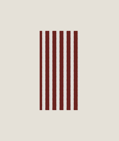 Servett Randig röd/vit 16pcs