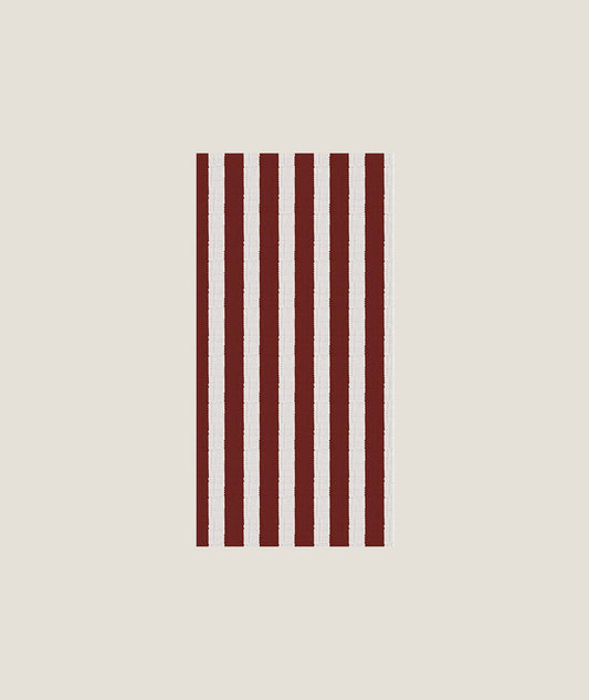 Servett Randig röd/vit 16pcs