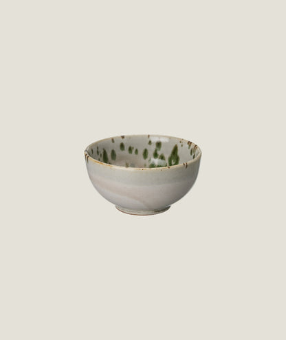 Amanda Skål Offwhite/Grön Ø12cm