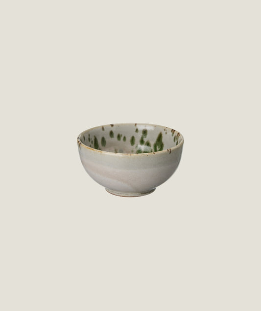 Amanda Skål Offwhite/Grön Ø12cm