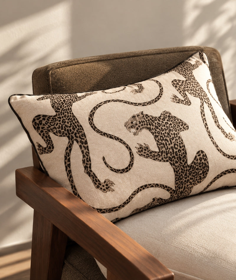 Kuddfodral Patsy Creme Leopard