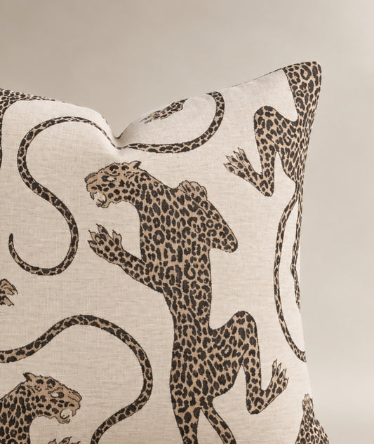 Kuddfodral Patsy Creme Leopard