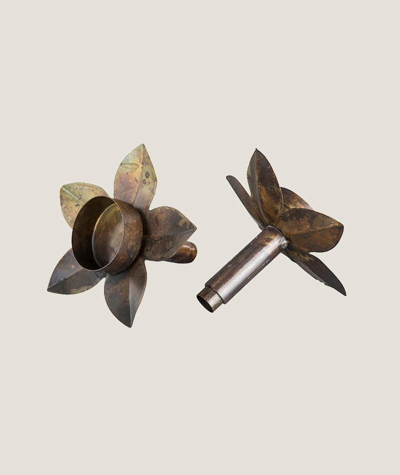 Värmeljushållare flaska Antik Brun