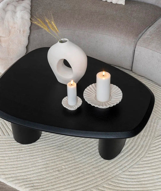 Ljusfat cement 2 set Vit