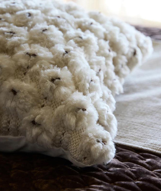 Lena kuddfodral Nogat/ Vit